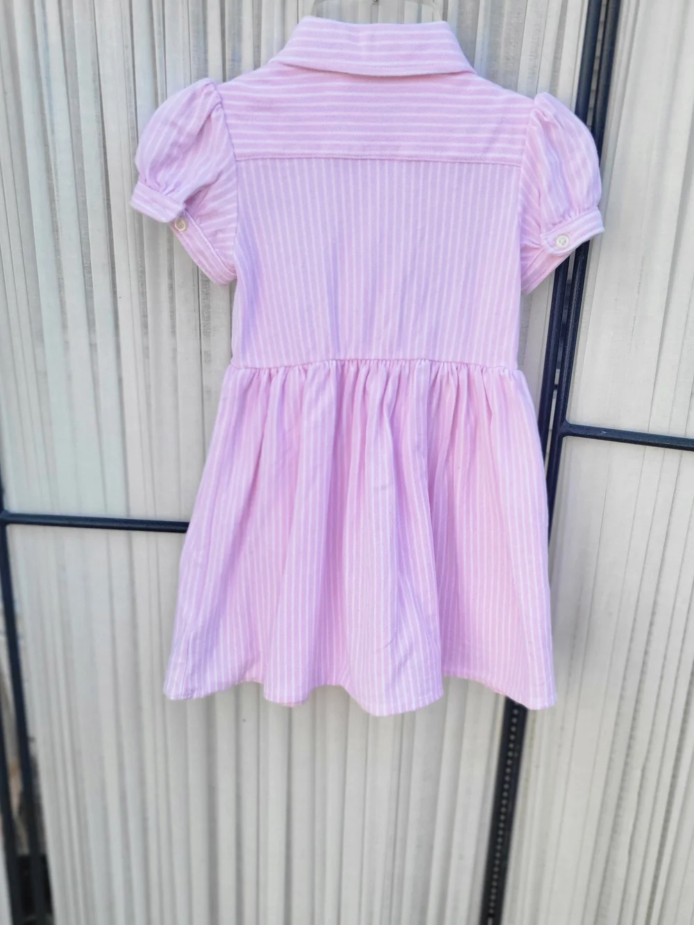 Ralph Lauren Pink Striped Polo Dress - Girls